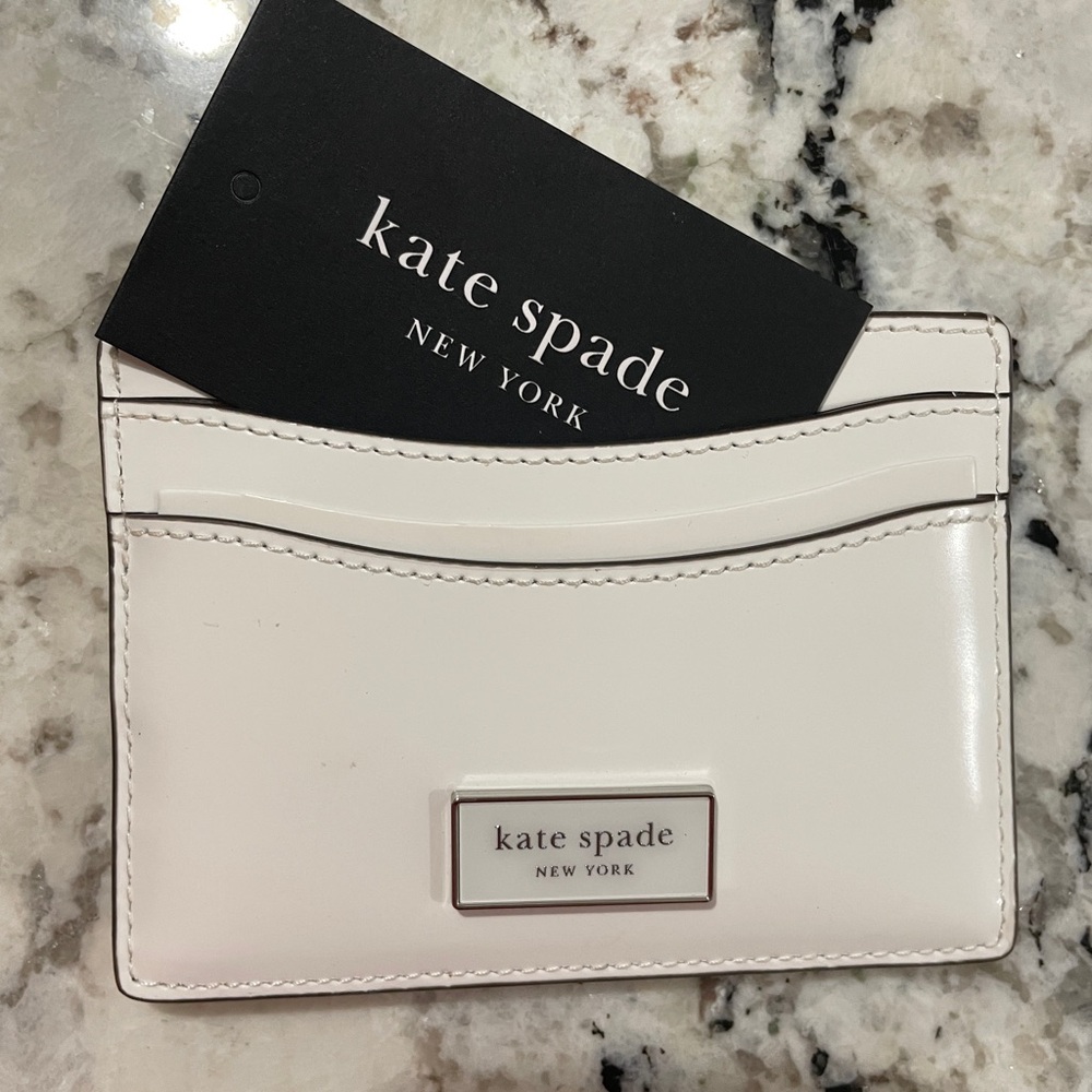 Brand New Never Used Kate Spade True White Leather Card Holder